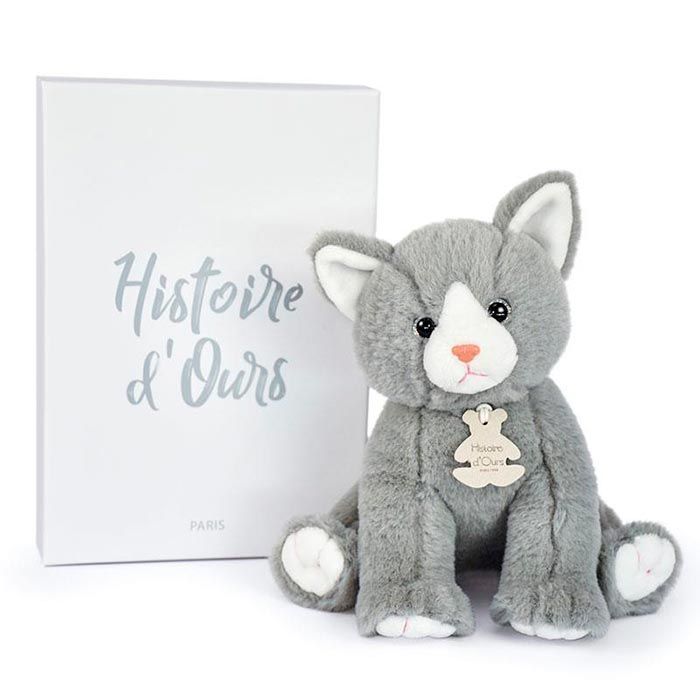 Мягкая игрушка Histoire d'Ours "Котенок", серый, 24 см