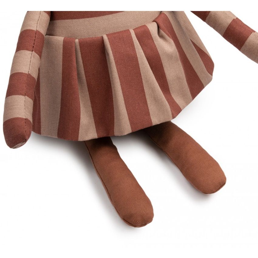 Текстильная игрушка в виде медведя Nobodinoz "Majestic Bear Marsala", марсала - фото №4
