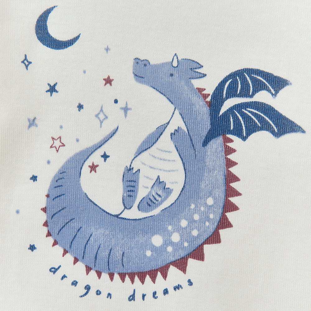 Комплект Babybu "Dragon Dreams Print", синий - фото №4
