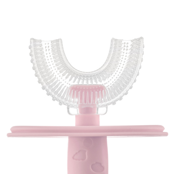 Детская зубная щетка-массажер ROXY-KIDS "Крабик", розовая - фото №14