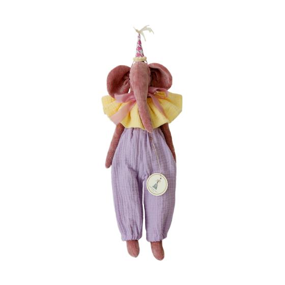 Слоник Pomponi Toys "Pink Violet", розовый, 45 см