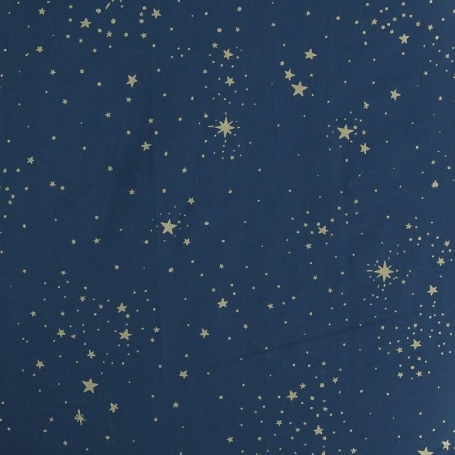 Легкое одеяло Nobodinoz "Treasure Gold Stella/Night Blue", россыпь звезд с синим, 100 х 70 см - фото №2