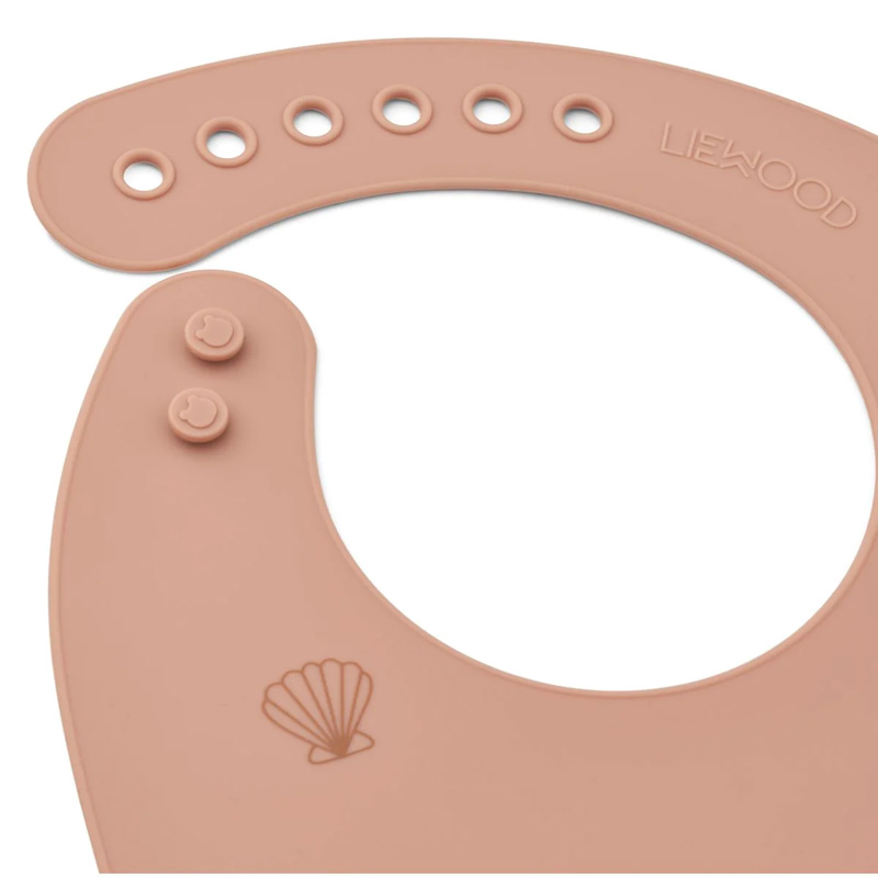 Набор детских нагрудников LIEWOOD "Tilda Sea Shell", 2 шт, пыльно-розовый микс