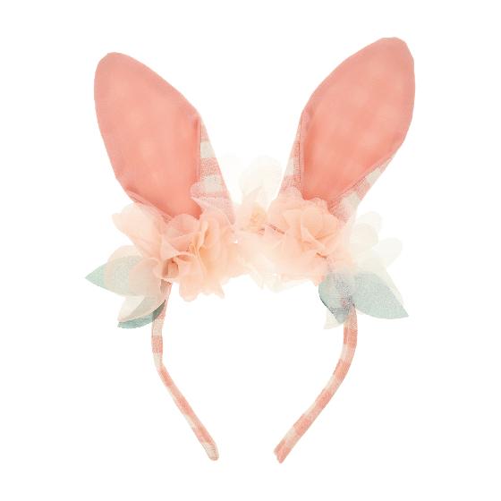 Ободок Meri Meri "Ушки кролика", с цветами
