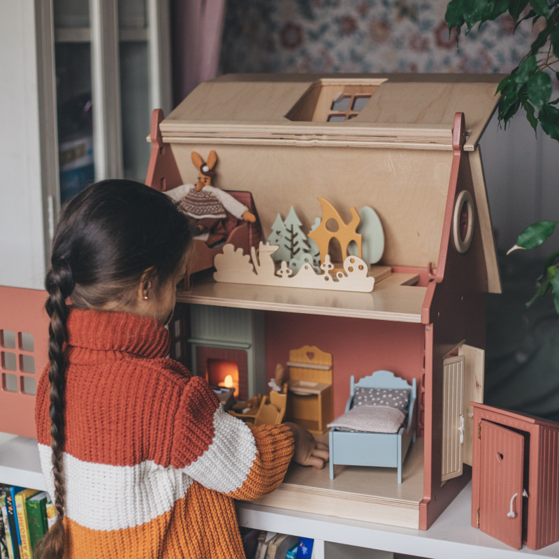 Кукольный домик Yakobtoys "Дачный домик", со светом - фото №6
