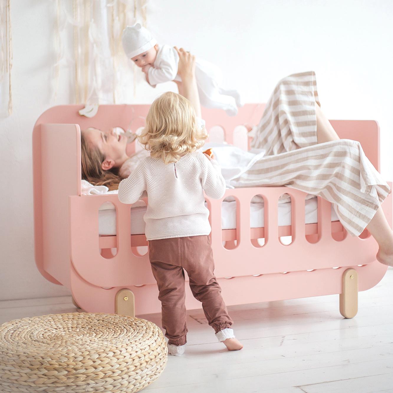 Детская кроватка Baby Chipak "Пудра", розовая - фото №2