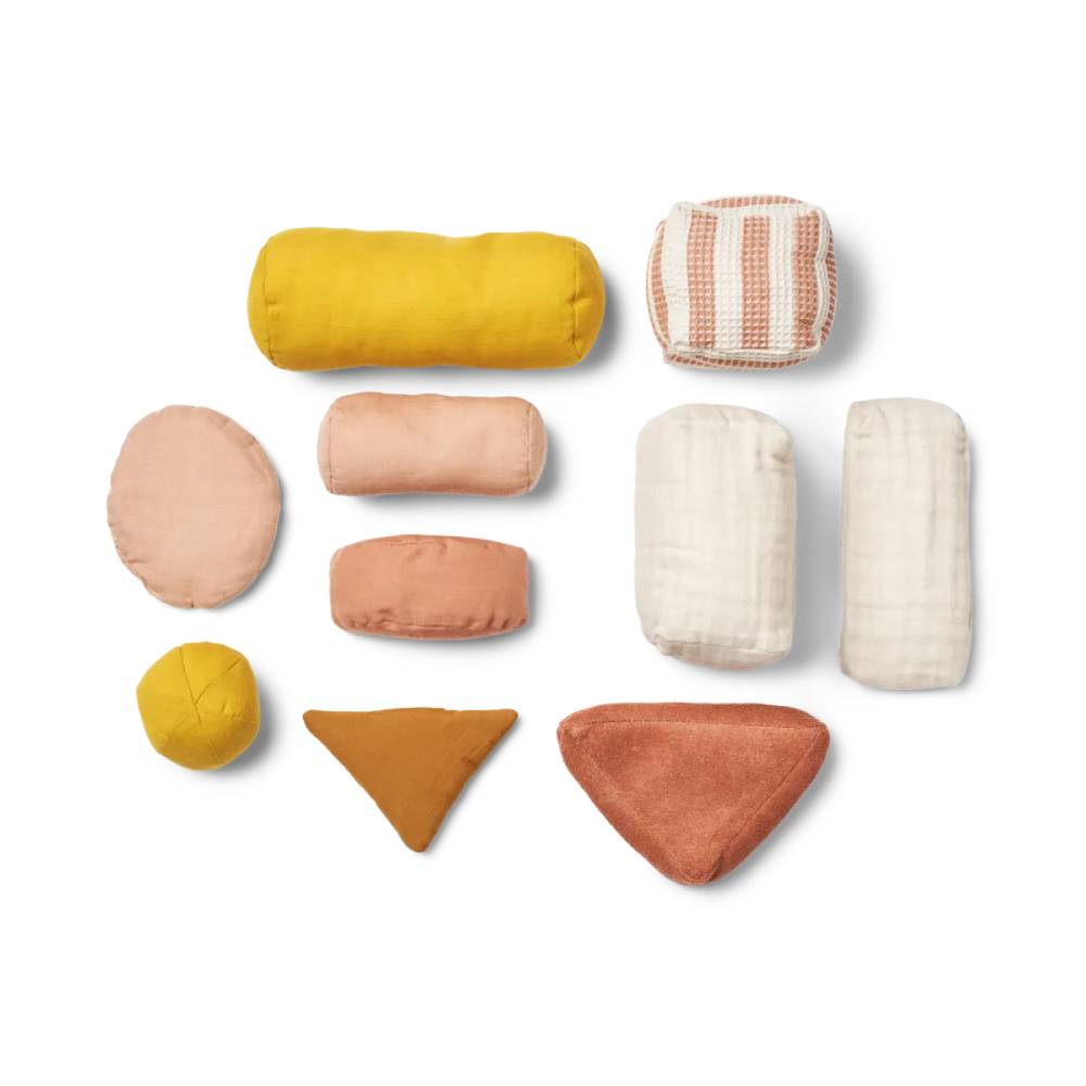 

Развивающие игрушки LIEWOOD, Набор сенсорных блоков LIEWOOD "Senzo", 10 шт, мульти микс с розовым