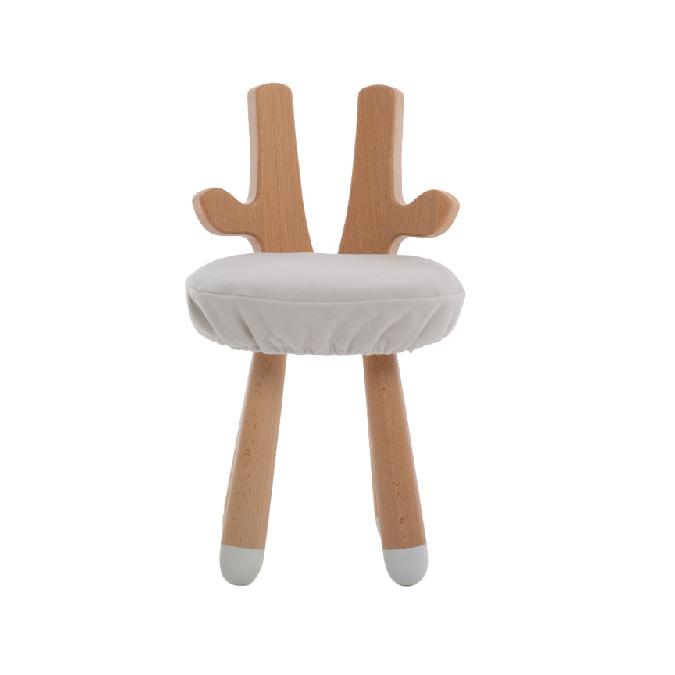 Стульчик LOONA soft furniture "Жирафик", белый, с белыми пяточками