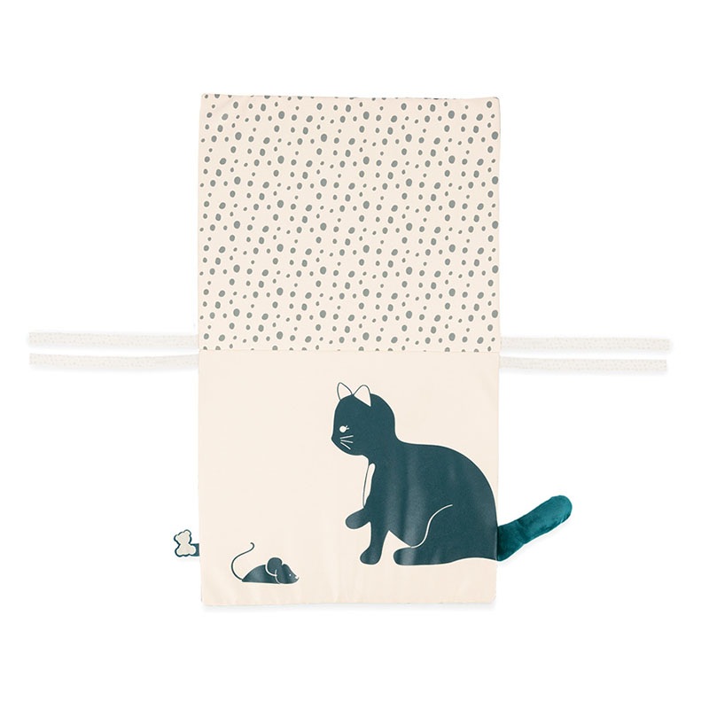 Мягкая развивающая игрушка-зеркало Kaloo "Котик", серия "Stimuli", мульти, 25 см - фото №3