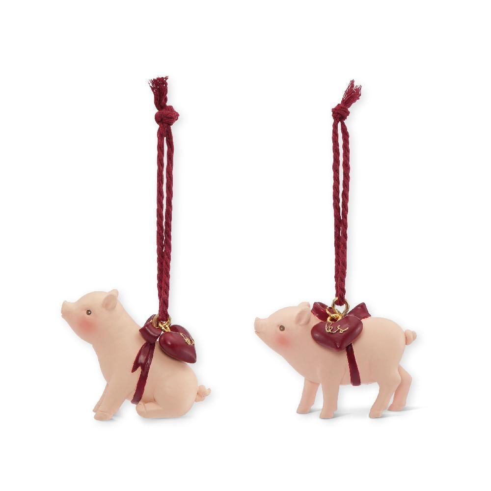Набор декоративных украшений Konges Slojd "Pigs", 2 шт, марципан - фото №1