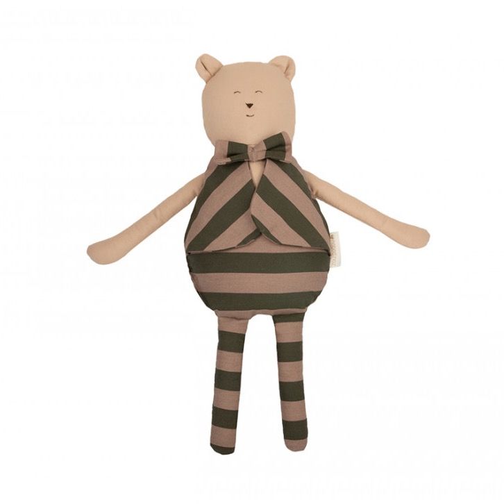 Текстильная игрушка в виде медведя Nobodinoz "Majestic Bear Green", зеленая