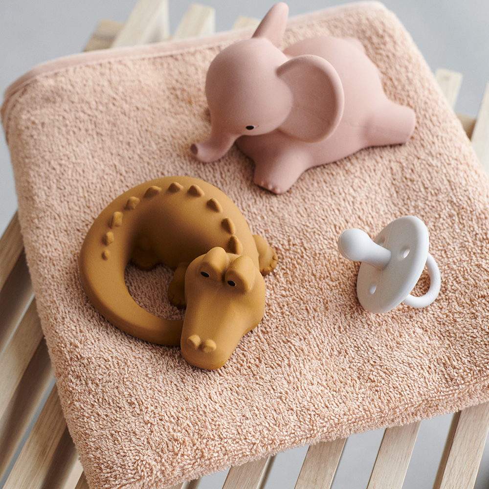 Набор игрушек для ванной Liewood "Сафари", розовый и горчичный