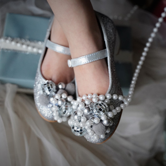 Туфли Marisharm "Эльза" со сменным декором, серебряные - фото №3