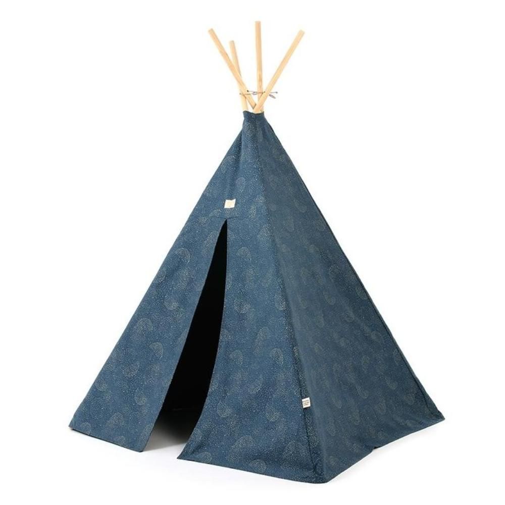 Вигвам Nobodinoz "Phoenix Teepee Gold Bubble/Night", звездное небо, 149 х 100 см