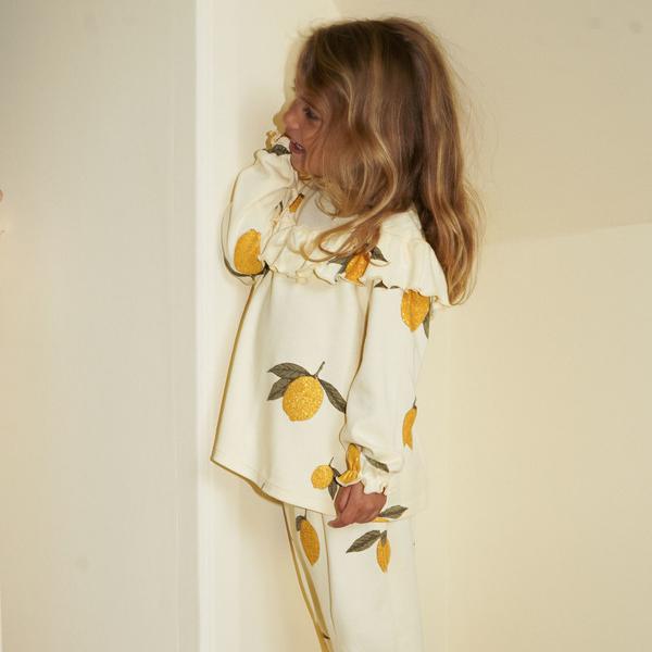 Рубашка для девочки Konges Slojd "Malli Glitter Mon Grande Lemon", роскошный лимон - фото №3