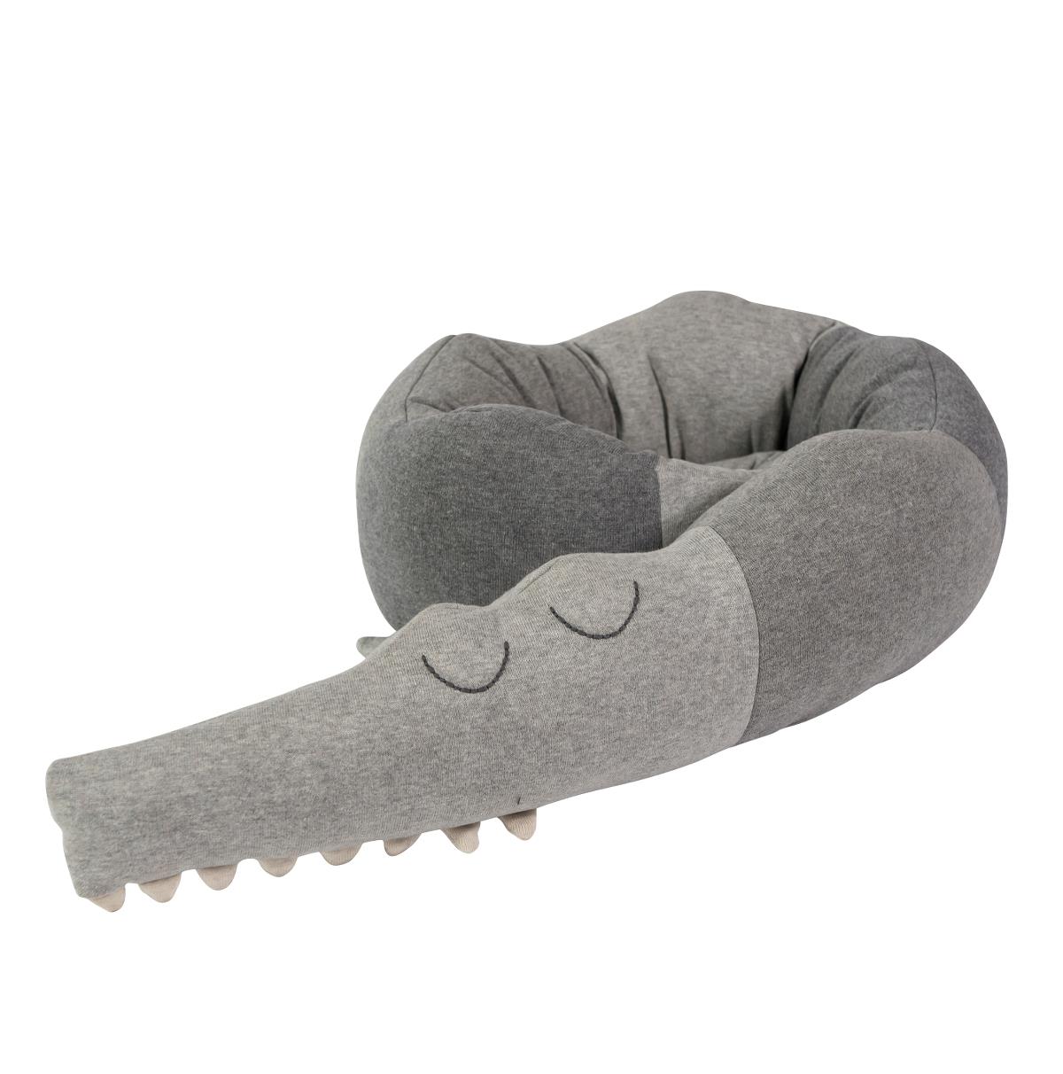 Подушка-игрушка Sebra "Крокодил", серый