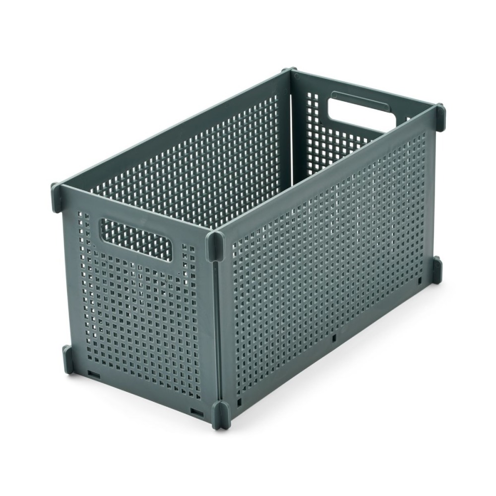 Складной ящик для хранения LIEWOOD "Dirch", размер S, серо-синий