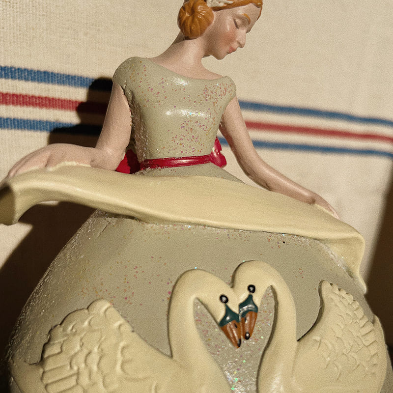 Елочная игрушка Konges Slojd "Christmas Swan Ballerina", мульти - фото №3