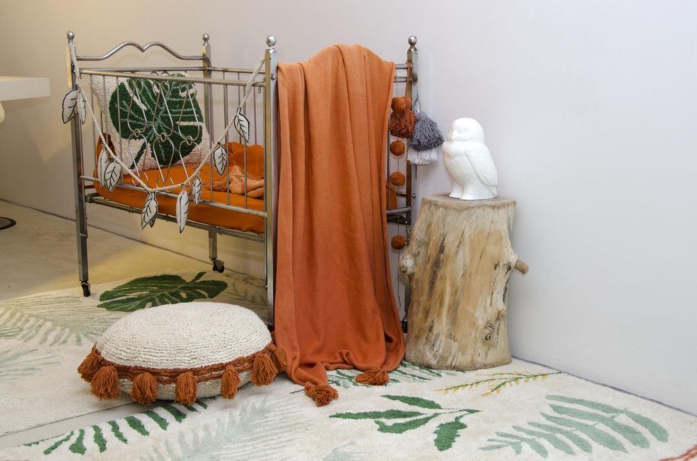 Декоративная подушка с терракотовыми кисточками Lorena Canals, бежевая, 48 см