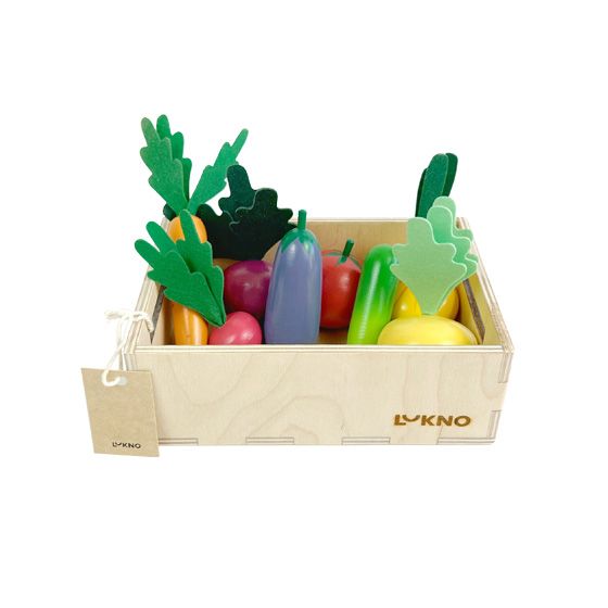 Набор игрушечных овощей в ящике LUKNO