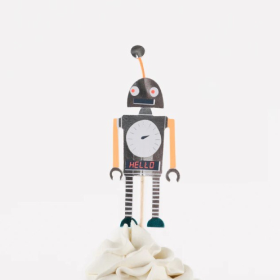 Набор для капкейков Meri Meri с роботами "Космос", 24 шт - фото №4