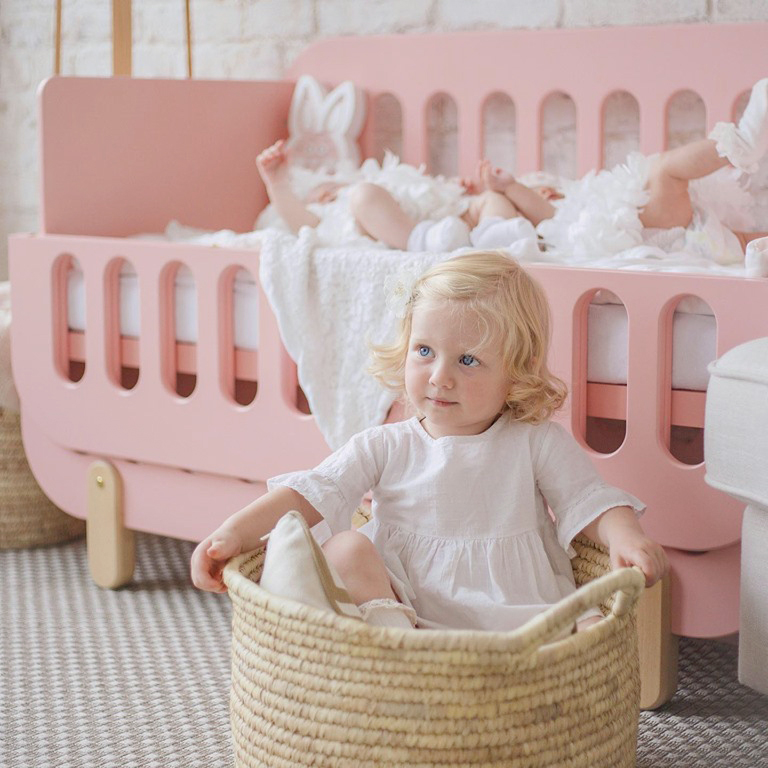 Детская кроватка Baby Chipak "Пудра", розовая - фото №1