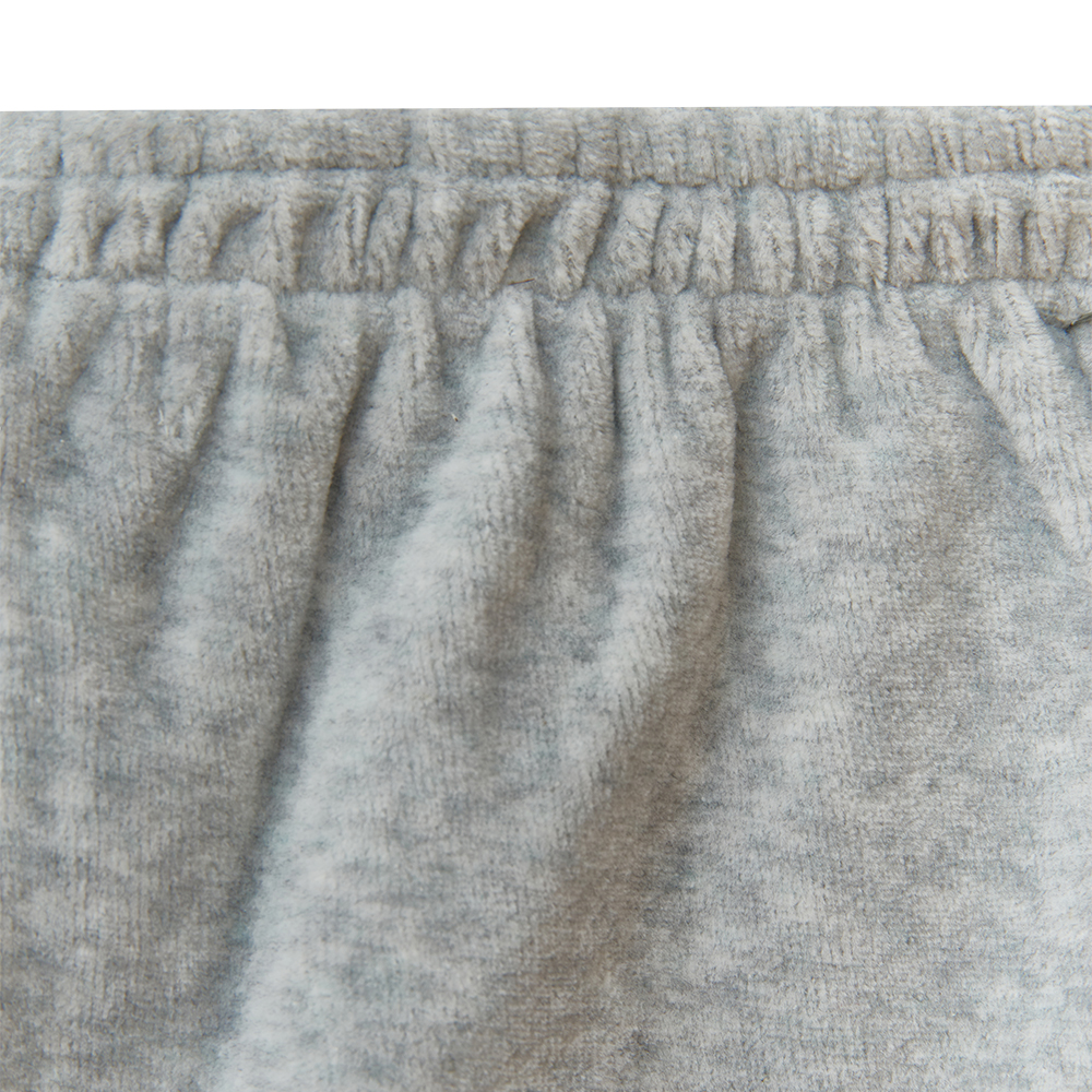 Велюровые брюки Babybu "Pale Grey Melange" серые - фото №3