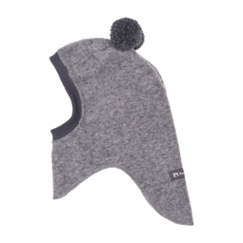 Шапка-шлем Peppihat "Bear pompons", серый - фото №4