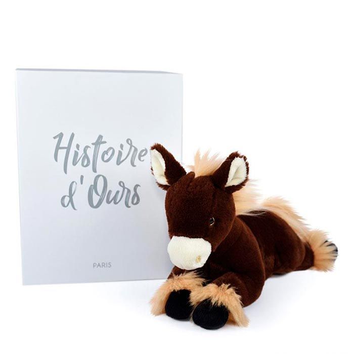 Мягкая игрушка Histoire d'Ours "Лошадь Alezan", коричневая, 35 см