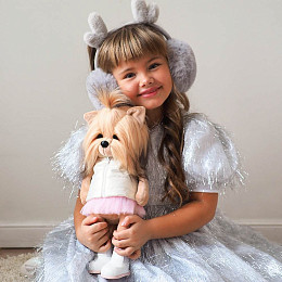 Мягкая игрушка Orange Toys "Собачка Розовая мечта", с каркасом, 37 см