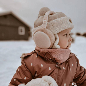 Шапка-ушанка Mrs. Ertha "Blush", пудровая