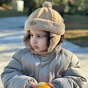 Шапка-ушанка Mrs. Ertha "Peanut", ореховая