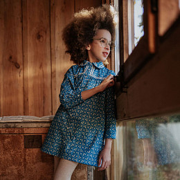 Платье поплиновое Gingersnaps "Lei Bluefields", синее