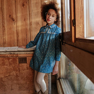 Платье поплиновое Gingersnaps "Lei Bluefields", синее