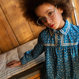 Платье поплиновое Gingersnaps "Lei Bluefields", синее