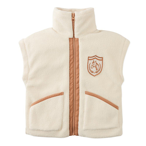Жилет плюшевый Gingersnaps "Juno Horse Badge", ваниль с карамелью