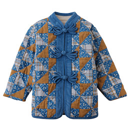 Пальто пэчворк Gingersnaps "Julianne Patchwork", синее