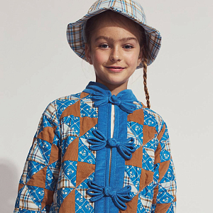 Пальто пэчворк Gingersnaps "Julianne Patchwork", синее