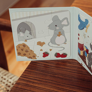 Книга-пазл магнитная That's Mine "Ricki Dino", серая