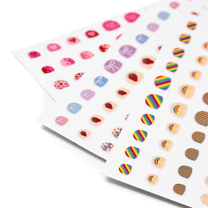 Набор наклеек для ногтей That's Mine "Nuri Red", мульти микс