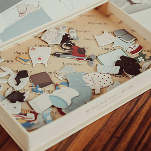 Развивающая магнитная коробка Зэтс Майн (That's Mine) "Лоу", кремовая