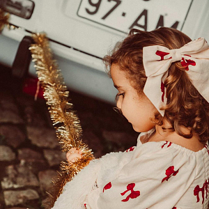 Набор заколок That's Mine "Tori Rouge Boucle", 2 шт, бантики на розовом