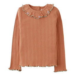 Лонгслив в рубчик Gingersnaps "Jenny Tan", коричневый