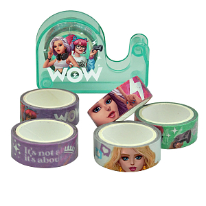Декоративная клейкая лента WOW Generation, с зеленым диспенсером