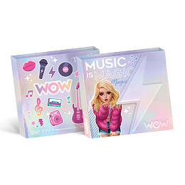 Блокнот WOW Generation с набором стикеров, розовый