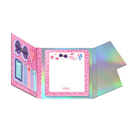 Блокнот WOW Generation с набором стикеров, розовый