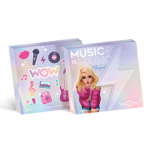 Блокнот WOW Generation с набором стикеров, розовый