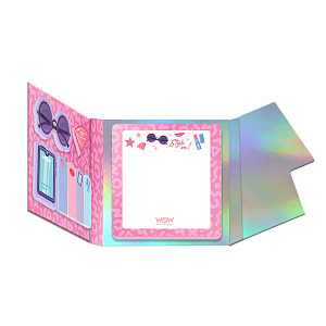 Блокнот WOW Generation с набором стикеров, розовый