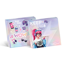 Блокнот WOW Generation с набором стикеров, фиолетовый