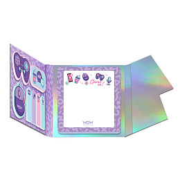 Блокнот WOW Generation с набором стикеров, фиолетовый